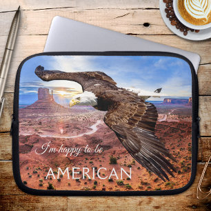 Bald Eagle Monument Valley-hoes voor laptop Sleeve