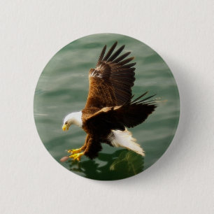 Bald Eagle Motivatie Gift Ronde Button 5,7 Cm