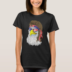 Bald Eagle Mullet 4 juli Mannen Boys American US T-shirt