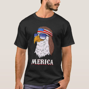 Bald Eagle Mullet Merica, 4 juli patriottisch T-shirt
