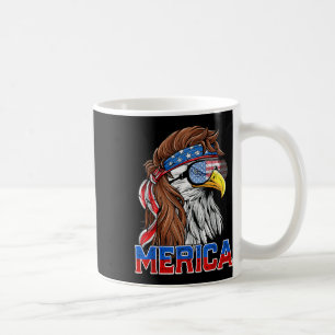 Bald Eagle Mullet Merica American Flag Patriotic 4 Koffiemok