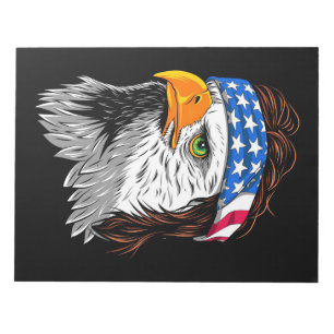 Bald Eagle Mullet USA Notitieblok