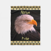 Bald Eagle Native American Pride Soft Fleece Deken (Voorkant)