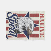 Bald Eagle Native Spirit Fleece Deken (Voorkant (Horizontaal))