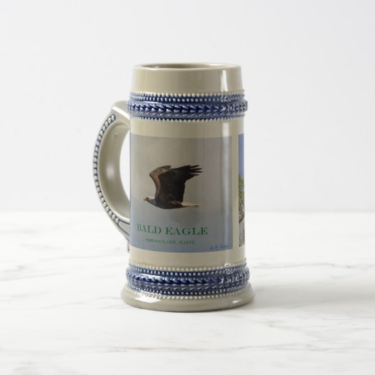 Bald Eagle of Sebago Stein Bierpul (Voorkant links)