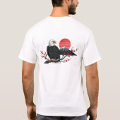  Bald Eagle on Cherry Blossom with Mount Fuji   T-shirt (Achterkant)