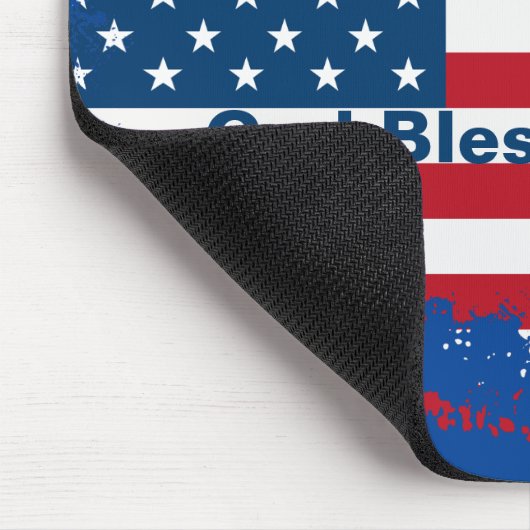 Bald Eagle on USA FlagMousepad Muismat (Hoek)