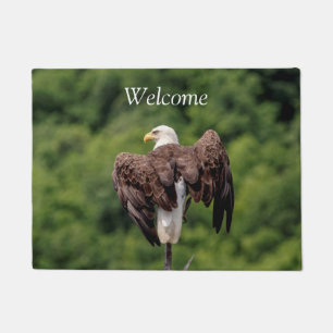 Bald Eagle op een tak Deurmat