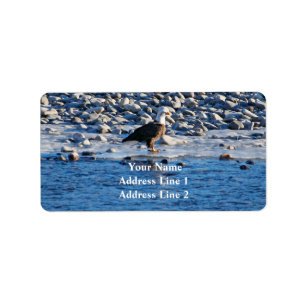 Bald Eagle op het etiket Yellowstone Address Label
