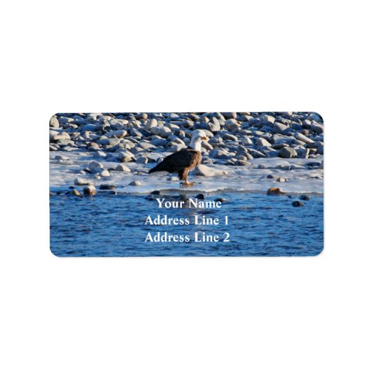 Bald Eagle op het etiket Yellowstone Address Label (Voorkant)