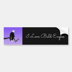 Bald Eagle op zonsondergang - Originele Wilde Kuns Bumpersticker
