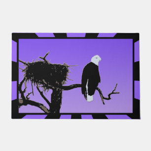 Bald Eagle op zonsondergang - Originele Wilde Kuns Deurmat