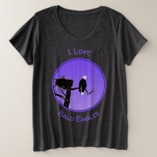 Bald Eagle op zonsondergang - Originele Wilde Kuns Grote Maat T-shirt