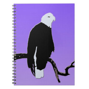 Bald Eagle op zonsondergang - Originele Wilde Kuns Notitieboek