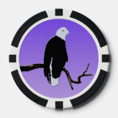 Bald Eagle op zonsondergang - Originele Wilde Kuns Poker Chips (Voorkant)