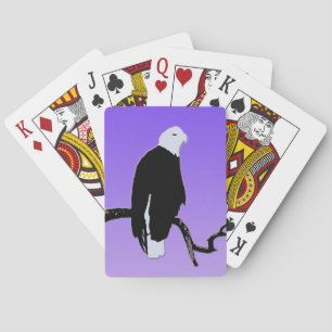 Bald Eagle op zonsondergang - Originele Wilde Kuns Pokerkaarten