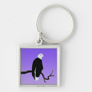 Bald Eagle op zonsondergang - Originele Wilde Kuns Sleutelhanger