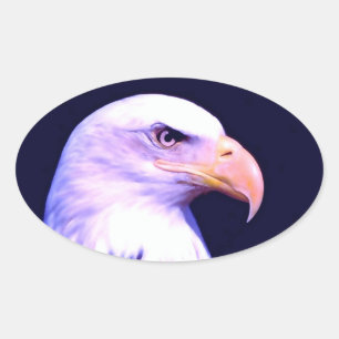 Bald Eagle Ovale Sticker
