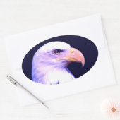 Bald Eagle Ovale Sticker (Envelop)