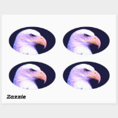 Bald Eagle Ovale Sticker (Vel)