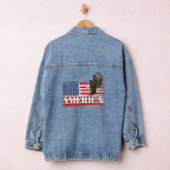 Bald Eagle over Amerikaanse vlag Denim Jacket (Hangar)