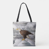 Bald Eagle over de canvas tas (Achterkant)