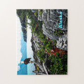 Bald Eagle over de kust van Alaska Legpuzzel (Verticaal)