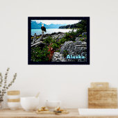 Bald Eagle over de kust van Alaska Poster (Keuken)