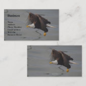 Bald Eagle Pêche Cartes de visite de la faune (Devant / Derrière)