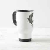 Bald Eagle Pen en Inkt Travel Mug Reisbeker (Voorkant links)
