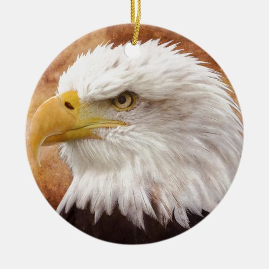 Bald Eagle Portrait Keramisch Ornament (Voorkant)