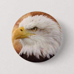 Bald Eagle Portrait Ronde Button 5,7 Cm