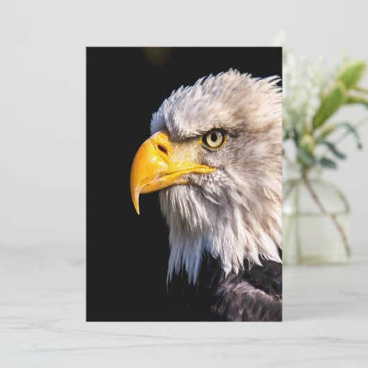 Bald Eagle Profile Blank Note Kaart (Staand voorkant)