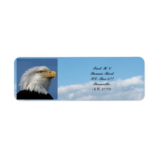 BALD EAGLE - RETOURADRES LABEL (Voorkant)