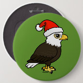 Bald Eagle Santa Ronde Button 6,0 Cm (Voorkant /achterkant)