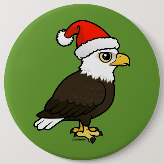 Bald Eagle Santa Ronde Button 6,0 Cm (Voorkant)