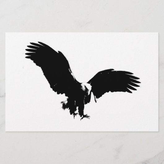 Bald Eagle Silhouette Briefpapier (Voorkant)