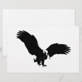 Bald Eagle Silhouette Briefpapier (Voorkant / Achterkant)