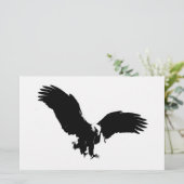 Bald Eagle Silhouette Briefpapier (Staand voorkant)