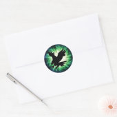 Bald Eagle Silhouette; Koel Ronde Sticker (Envelop)