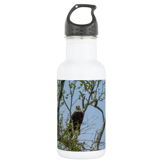 Bald Eagle Smile Stainless Steel Water Bottle Waterfles (Voorkant)