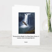 Bald Eagle & Snoqualmie Falls Cartes de voeux (Dos)