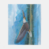 Bald Eagle Soaring Fleece Deken (Voorkant)