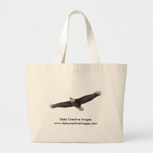Bald Eagle Soaring Grote Tote Bag