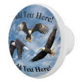 Bald Eagle Soaring Keramische Knop (Rechts)