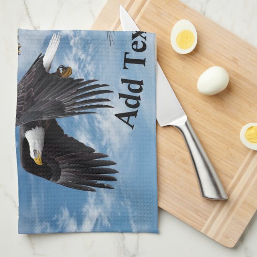 Bald Eagle Soaring Kitchen Towel Theedoek (Quarter Fold)