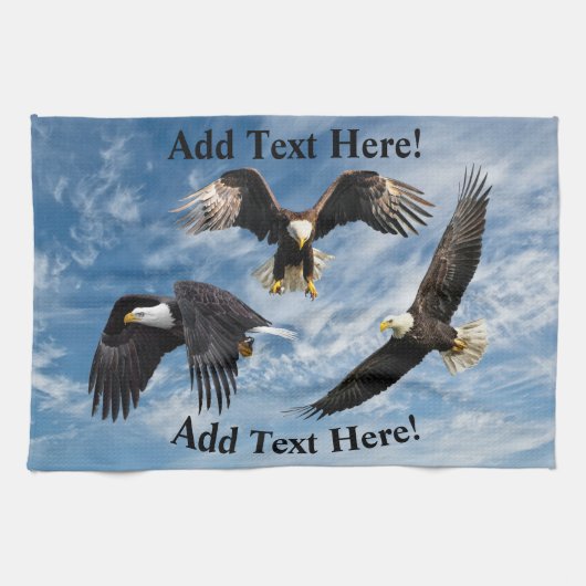 Bald Eagle Soaring Kitchen Towel Theedoek (Horizontaal)