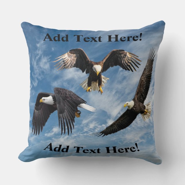 Bald Eagle Soaring Kussen (Voorkant)