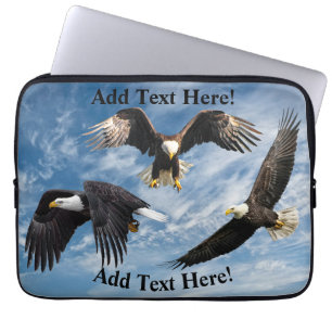 Bald Eagle Soaring Laptop Sleeve