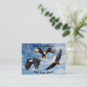 Bald Eagle Soaring Visitekaartje (Staand voorkant)